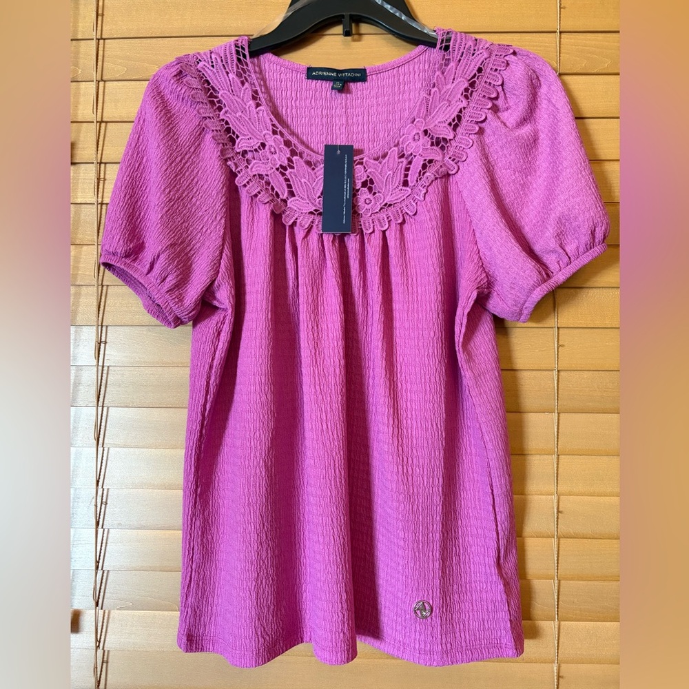 Purple Lace Trim Top - Picture 8 of 8